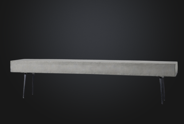 Concrete and Metal Bench